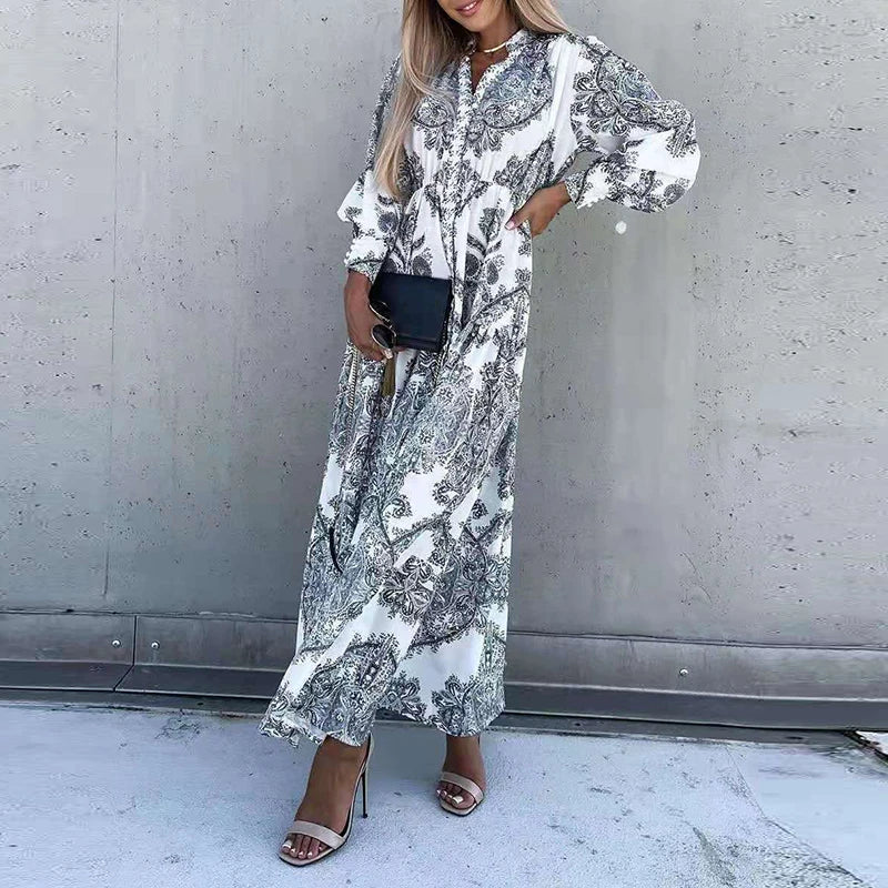 Elegant Deep V Neck Dress