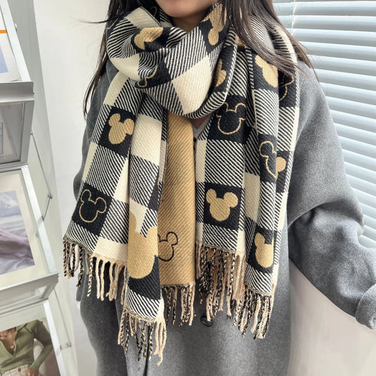 NEW Disney Mickey Cartoon Kashmiri Scarf