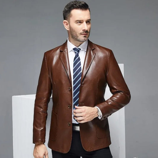 Sheep Leather Casual Men's Jacket